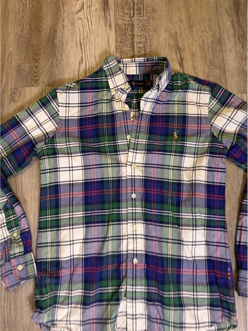 Polo Ralph Lauren Men’s S Plaid Button Down Long Sleeve Shirt Multicolor Pony